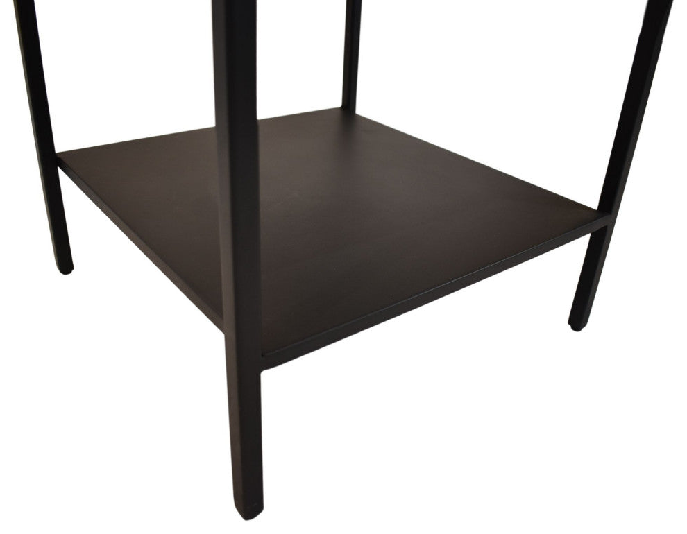 Terrazzo Side Table, White/Black