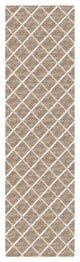 Indoor/Outdoor York YO1 Taupe Machine Washable 2'3" x 10' Rug