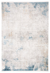 Weave & Wander Lindstra Ivory/Blue 4'10"x7'10" Rug