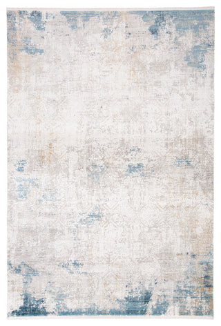 Weave & Wander Lindstra Ivory/Blue 4'10"x7'10" Rug