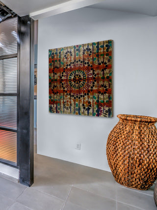 "Enchanted" Print on Natural Pine Wood, 32"x32"