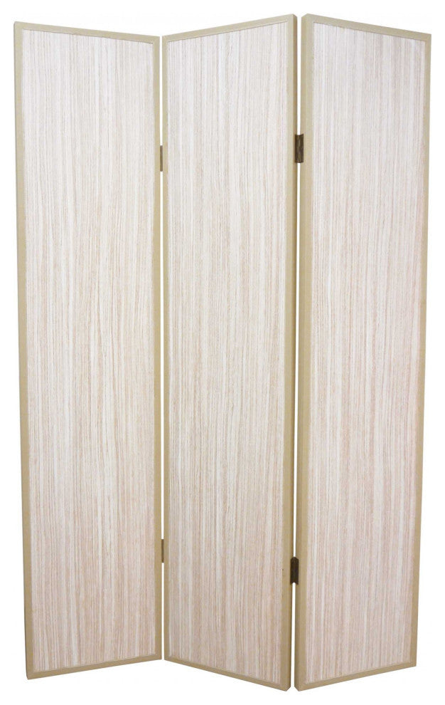 1" x 47" x 71" Beige Wood  Screen