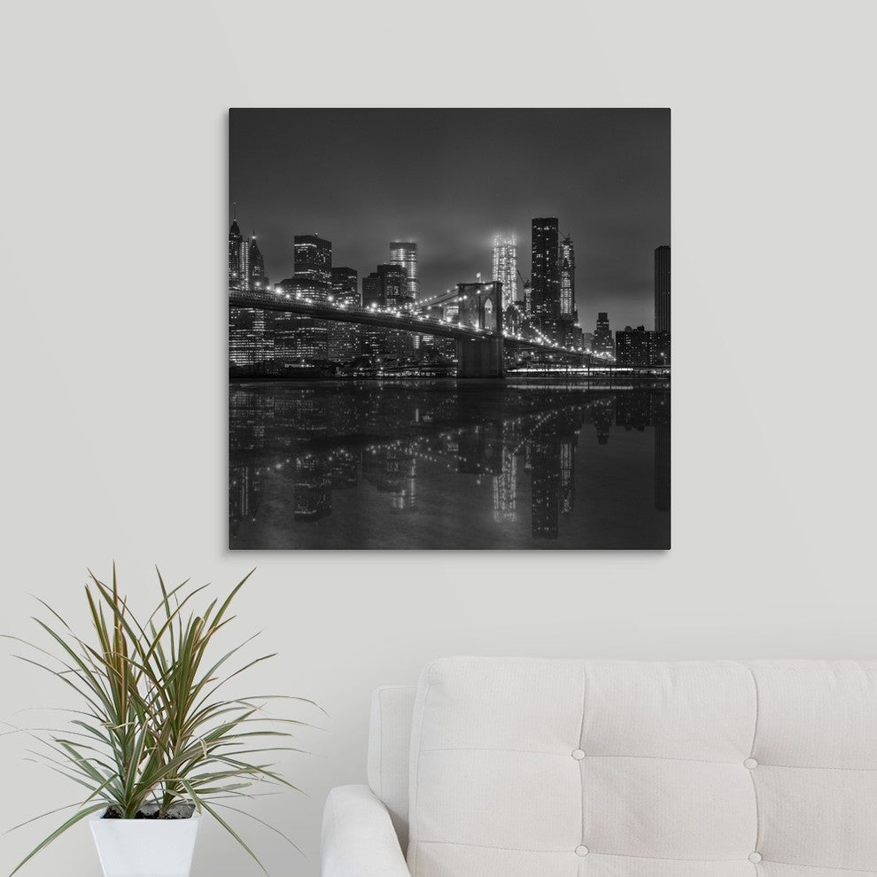 "Brooklyn" Wrapped Canvas Art Print, 24"x24"x1.5"