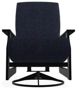 St. Catherine Deep Seat Outdoor Swivel Rocker, Indigo/Black