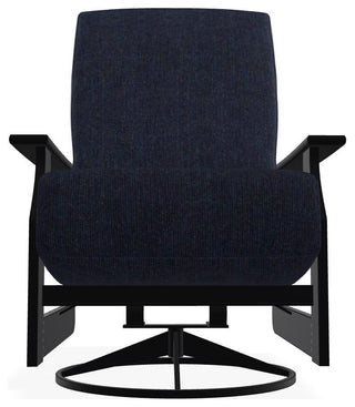 St. Catherine Deep Seat Outdoor Swivel Rocker, Indigo/Black