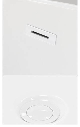 Soho 72" Freestanding White Bathtub, Shiny White Drain and Overflow Trim