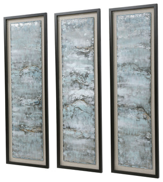 Uttermost Ocean Swell Painted Metal Art, 3-Piece Set, 3 cartons