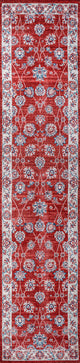 Modern Persian Vintage Moroccan Traditional Red/Ivory 2 ft. x 10 ft. Runner Rug