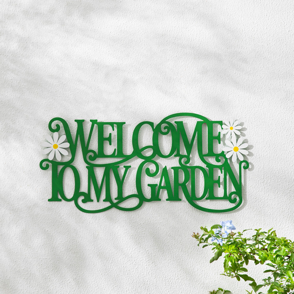 24"L "Welcome to My Garden"  Wall Decor