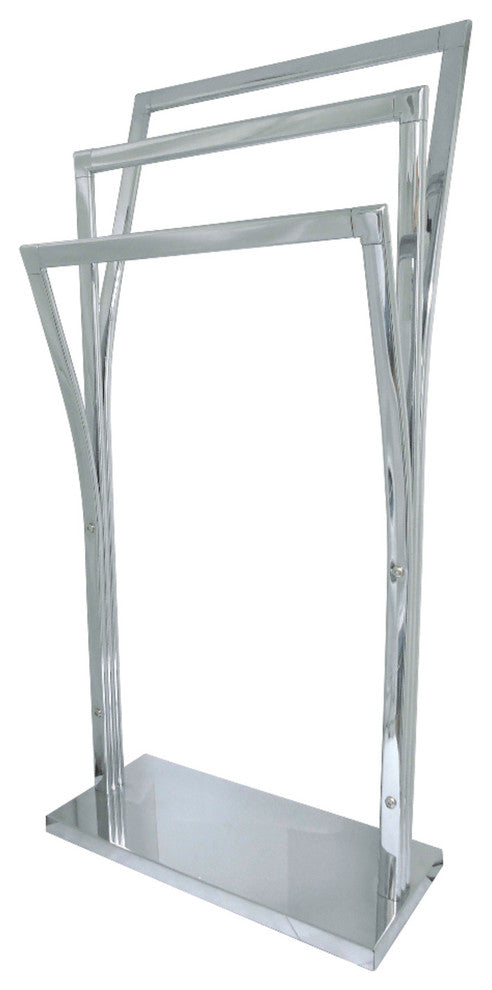 Kingston Brass Pedestal Y-Style Towel Rack, Polished Chrome
