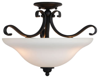 Monrovia 17" Semi-Flush Mount Ceiling Light, Oil Rubbed Bronze