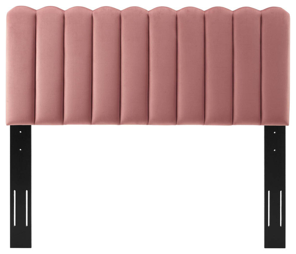 Headboard, Twin Size, Velvet, Pink, Modern Contemporary, Bedroom Master Suite