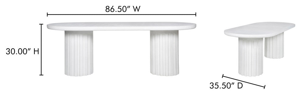 Eris Outdoor Dining Table White