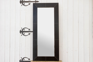 Tall Thai Embossed Leather Mirror