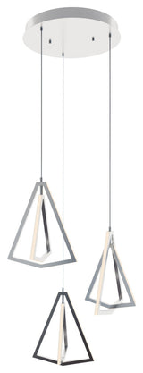 Gianna Three Pendant, 3000K 120V, Satin Nickel