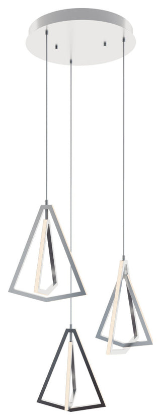 Gianna Three Pendant, 3000K 120V, Satin Nickel
