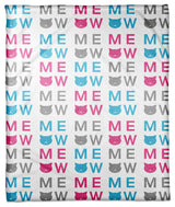 Meow 30x40 Coral Fleece Blanket