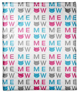 Meow 30x40 Coral Fleece Blanket