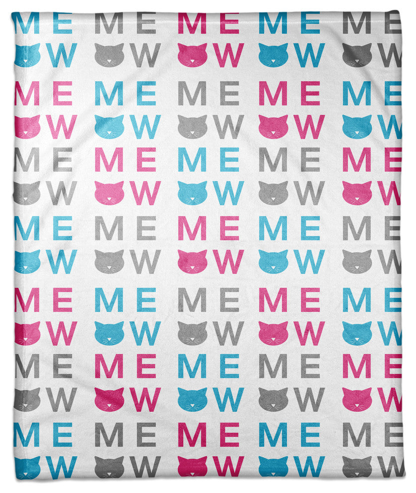 Meow 30x40 Coral Fleece Blanket