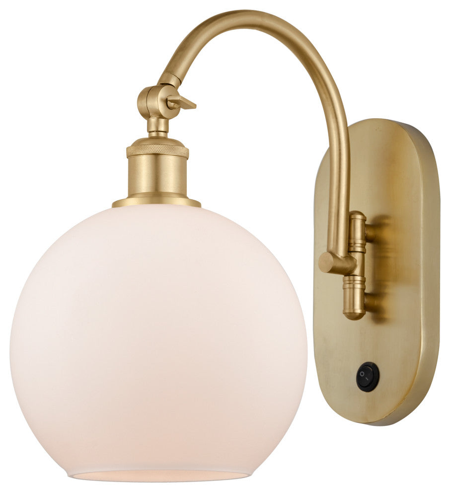 Innovations 518-1W-SG-G121-8 1 Light 8" Sconce, Satin Gold