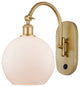 Innovations 518-1W-SG-G121-8 1 Light 8" Sconce, Satin Gold