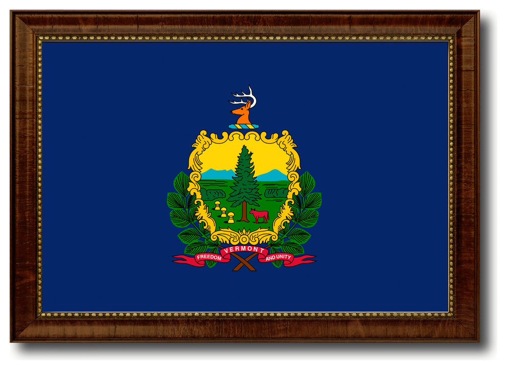 Vermont State Flag Canvas Print, 15"x21"