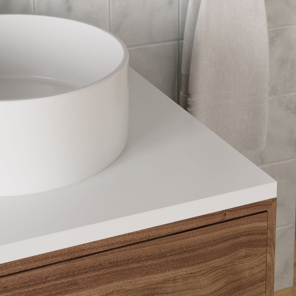 Newton Bath Vanity, Walnut, 60", Double Sink, Freestanding
