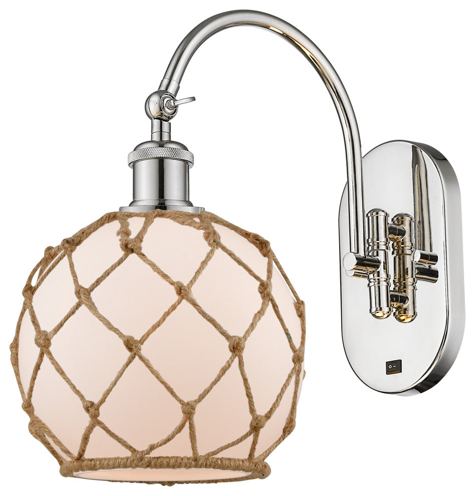Innovations 518-1W-PN-G121-8RB-LED 1 Light Sconce, Polished Nickel