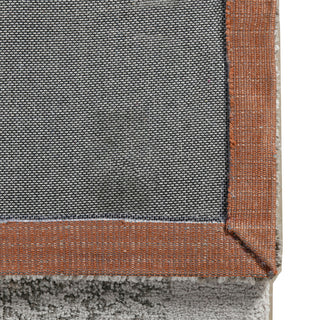 Quarry 5x6.5' Abstract Area Rug, Gray & Orange Polypropylene