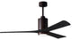 Matthews Fan, Patricia-3 Ceiling Fan, Textured Bronze, 60", Matte Black