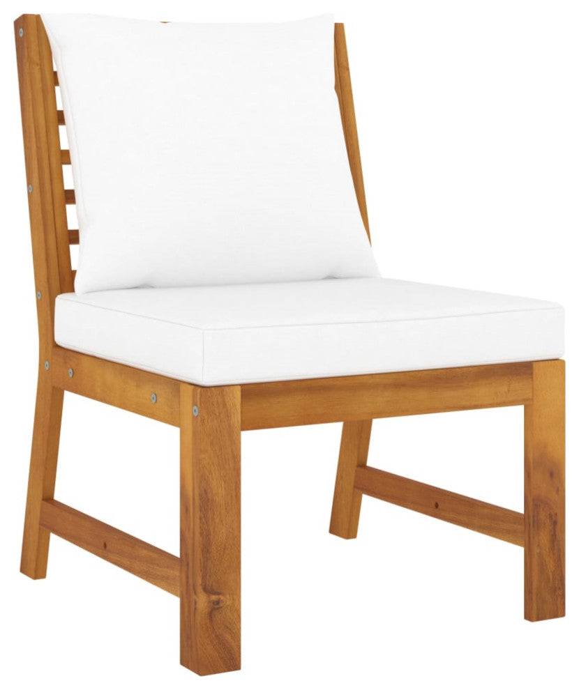 Vidaxl 9 Piece Garden Lounge Set With Cushion Cream Solid Acacia Wood