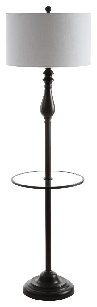 Laine 60" Metal LED Side Table and Floor Lamp, Oil Rubbed Bronze