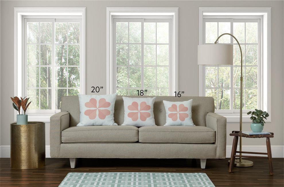 Lucky Clover St. Patrick's Day Decorative Throw Pillow, Sunwashed Red, 16x16"