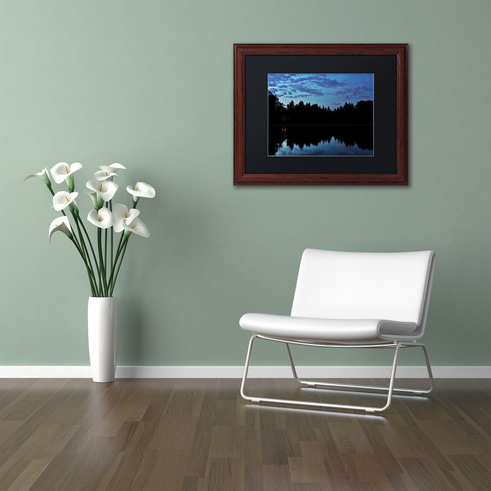 Jason Shaffer ''Findlay Night'' Matted Framed Art, Wood Frame, Black Mat, 20x16
