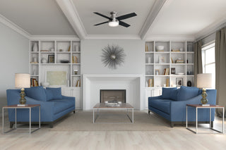 Hunter Fan Company 52" Dempsey LP Brushed Nickel Ceiling Fan With Light/Remote