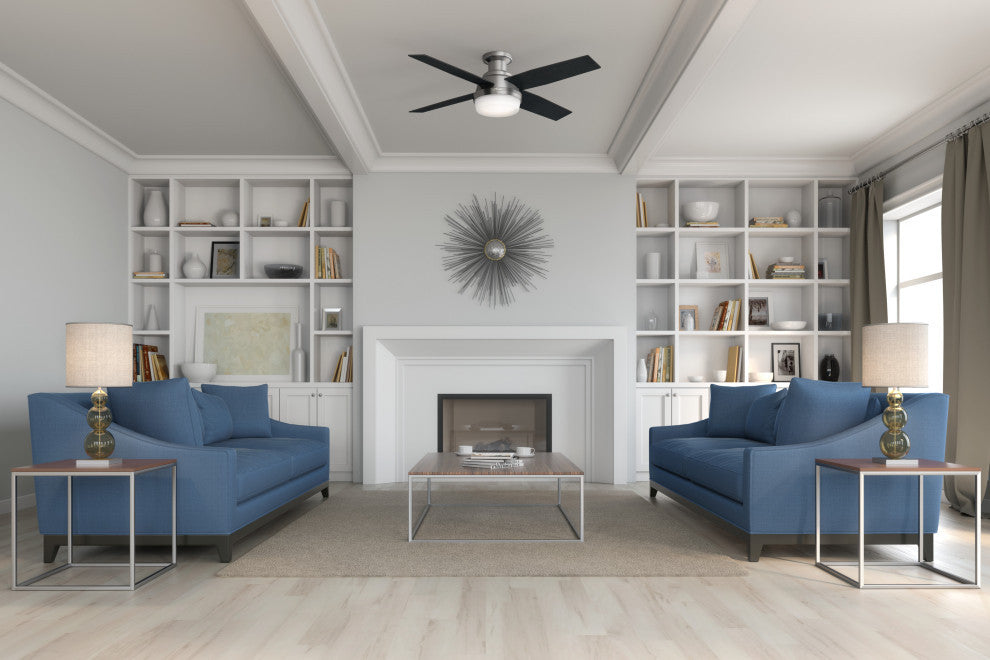 Hunter Fan Company 52" Dempsey LP Brushed Nickel Ceiling Fan With Light/Remote