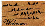 Black Bird Welcome Doormat, 36x72
