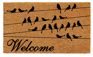 Black Bird Welcome Doormat, 36x72
