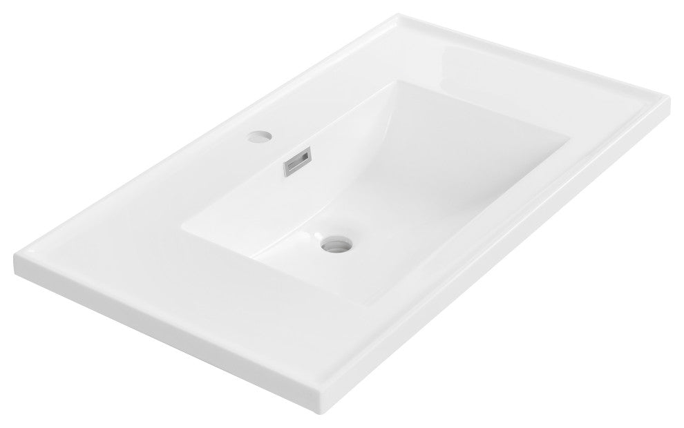 34" Solid Surface Resin Streamline K-1610-34 Vanity Top
