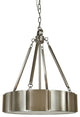 Pantheon 4-Light Pendants, Brushed Nickel With Polished Nickel