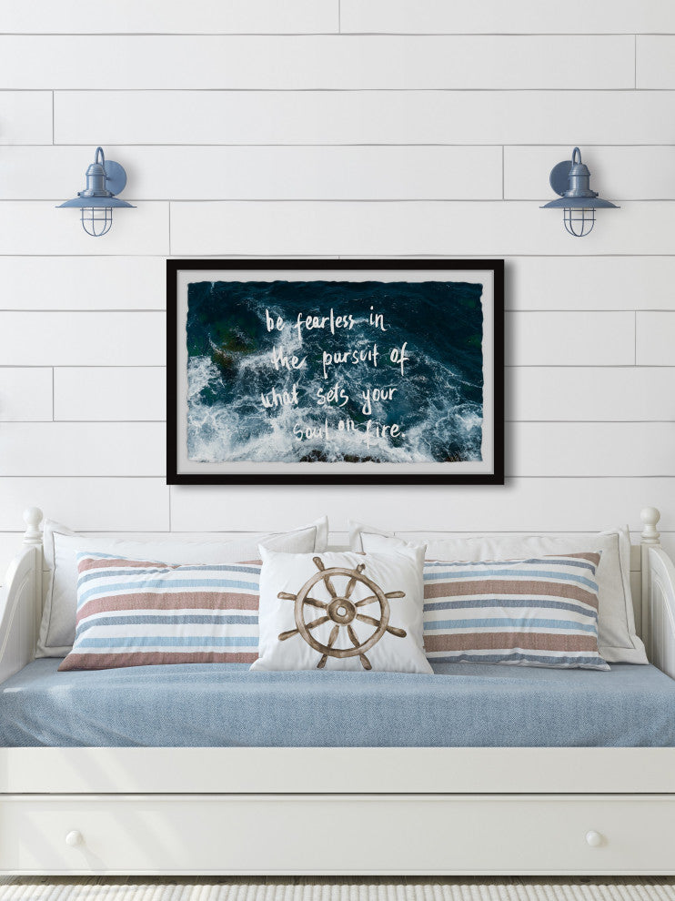 "Be Fearless VI" Framed Painting Print, 24x16