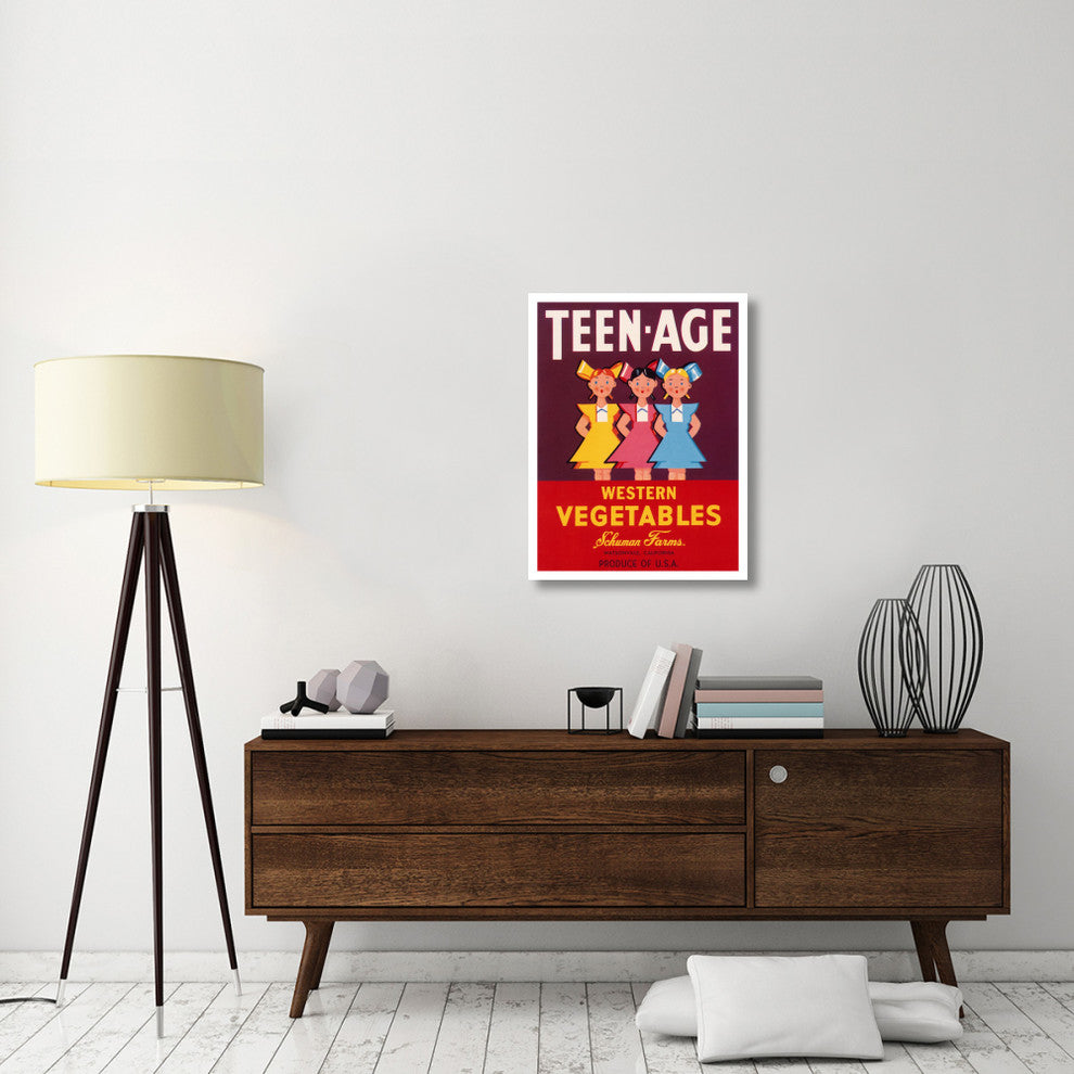 "Teen - Age Western Vegetables" Digital Paper Print by Retrolabel, 25"x32"