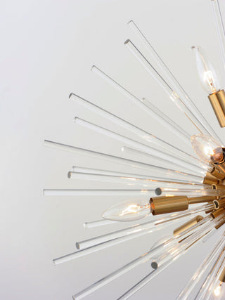 Maxim 28666CL Polaris 16 Light 37-1/2" Tall Abstract Sputnik - Satin Brass