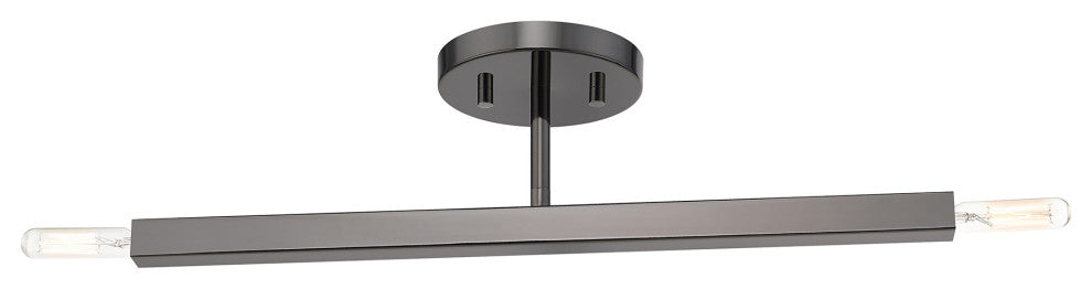 Livex Lighting Monaco 2-Light Black Chrome Semi-Flush