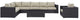 Espresso Beige Convene 7-Piece Outdoor Patio Sectional Set