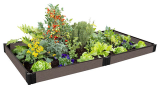 Weathered Wood Raised Garden Bed 4' x 8' x 5.5', 1' profile