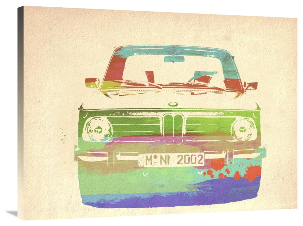 "BMW 2002 Front Watercolor 3" Fine Art Print