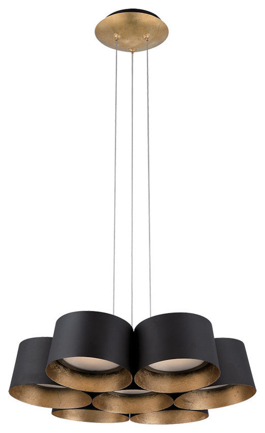 Modern Forms Marimba LED Chandelier, Gold Leaf, 18"
