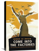 "Women of Britain, Come into the Factories" Canvas Giclee by Brydone, 16"x24"