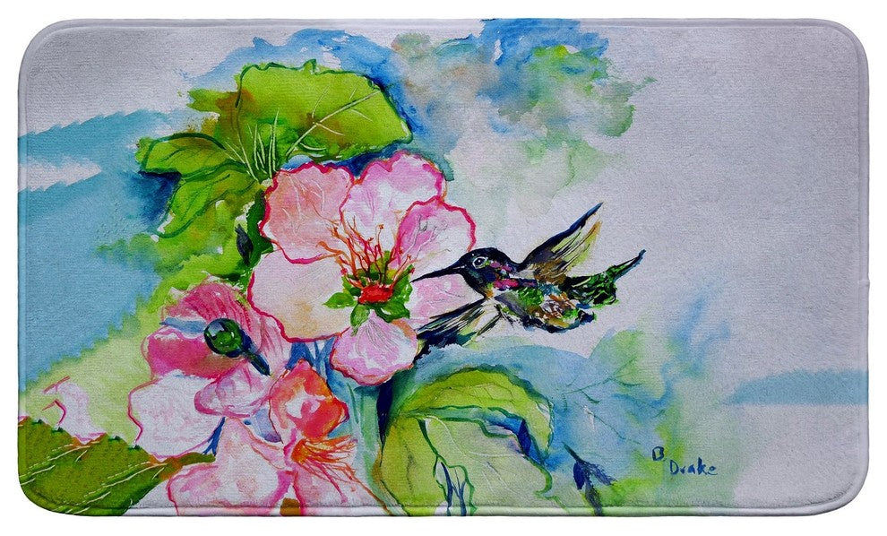 Hummingbird & Hibiscus Bath Mat 18x30